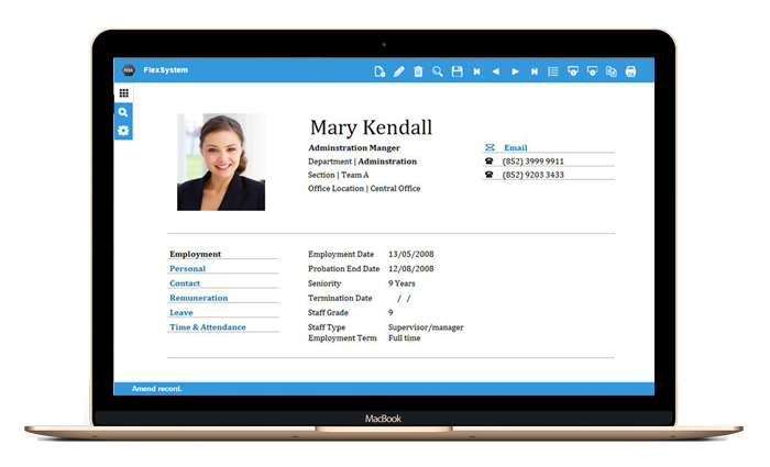 FlexSystem HRMS profile